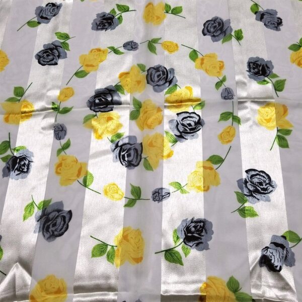 1097-Khăn vuông-Floral polyester scarf (~100cm x 100cm)-Như mới2