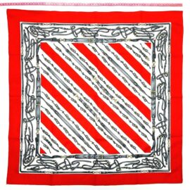 1110-Khăn vuông-Polyester scarf (~67cm x 67cm)-Gần như mới