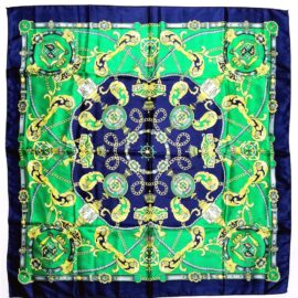 1112-Khăn vuông-Polyester scarf (~88cm x 88cm)-Như mới
