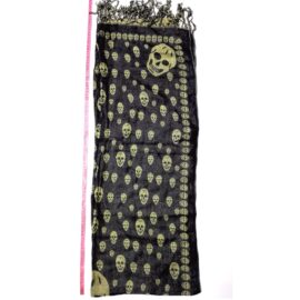 1121-Khăn dài nam/nữ-Skull pattern scarf (~180 x 60cm)-Mới/chưa sử dụng