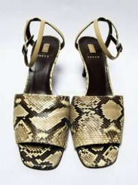 1221-Sandals size 37.5-Madame Greco Aoyama snake leather sandals