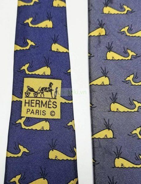 1172-Caravat-Hermes Whale pattern Tie2