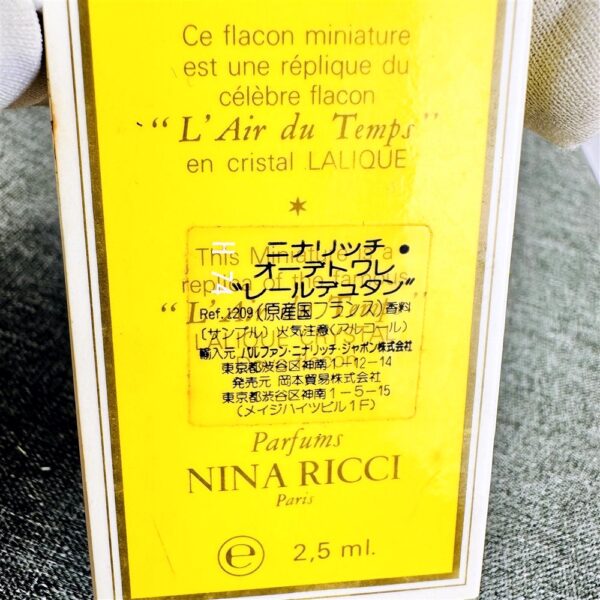 0537-NINA RICCI L’air du temps Dove Flacon 2.5ml-Nước hoa nữ-Chưa sử dụng3