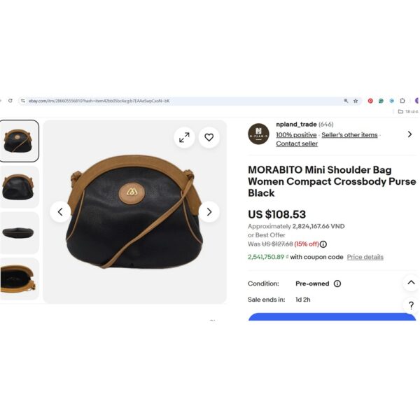 1407-Túi đeo chéo-MORABITO crossbody bag-Đã sử dụng/Khá sạch16
