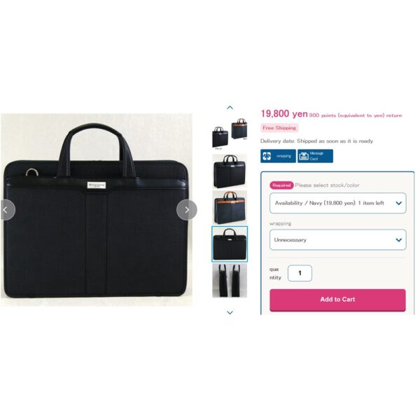 1443-Cặp nam-VALENTINO SABATINI Japan men’s briefcase-Như mới10