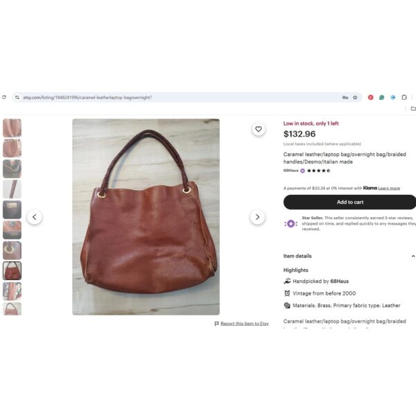 1429-Túi xách tay-Desmo Italy leather handbag-Gần như mới11