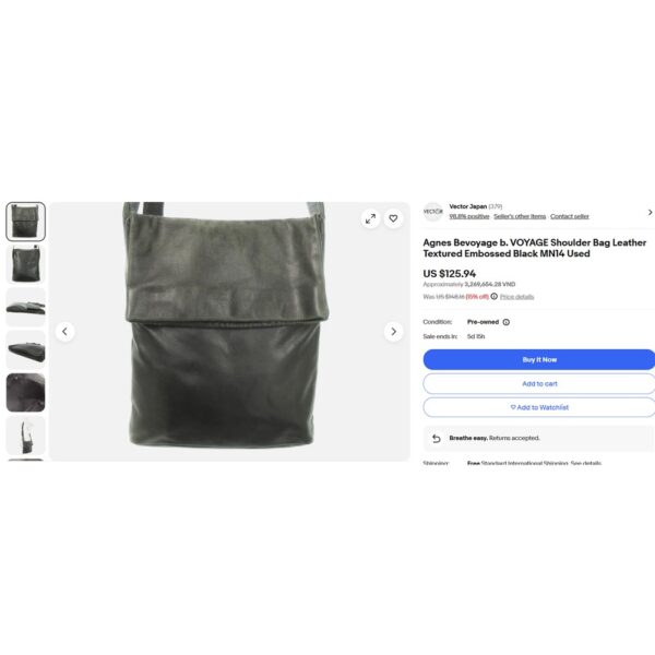 1451-Túi đeo chéo-AGNES’B leather crossbody bag-Khá mới20