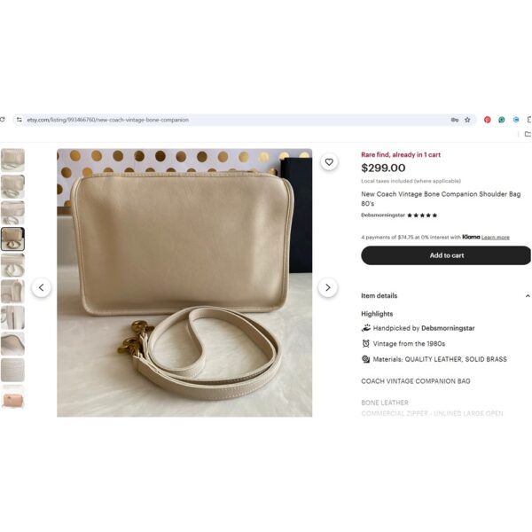1478-Túi đeo chéo/đeo vai-COACH USA white leather crossbody bag-Khá mới16