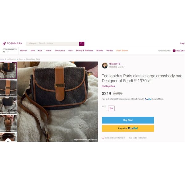 1372-Túi đeo chéo-TED LAPIDUS messenger bag-Khá mới15
