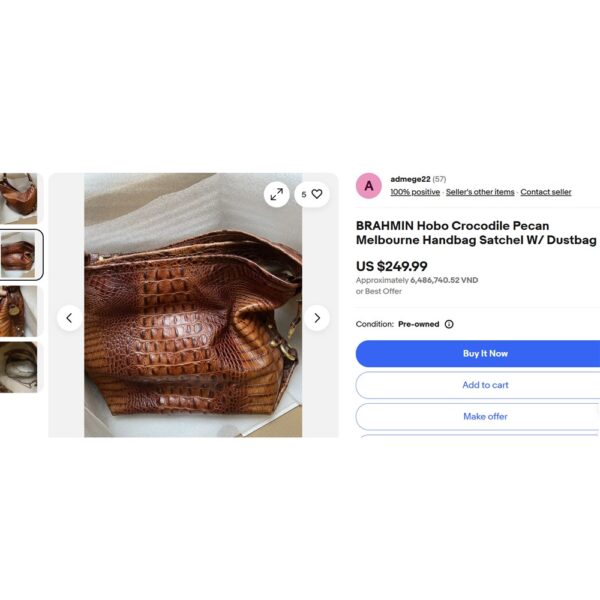 1302-Túi xách tay-BESOZZI FRANCO Italy crocodile leather handbag-Đã sử dụng16