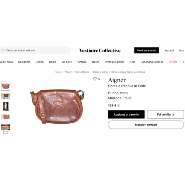 1444-Túi đeo chéo/đeo vai-ETIENNE AIGNER leather crossbody bag-Đã sử dụng18