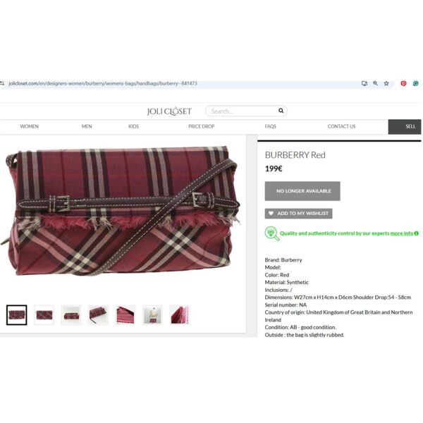 1359-Túi đeo chéo-BURBERRY Blue Label cloth crossbody bag-Đã sử dụng16