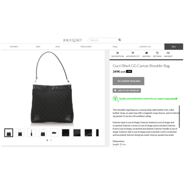 1492-Túi đeo vai-GUCCI GG Canvas shoulder bag-Đã sử dụng/Khá mới21