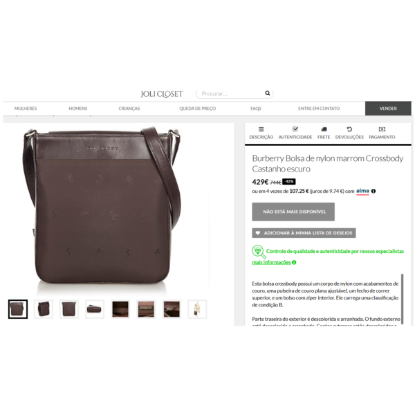 1355-Túi đeo chéo nữ/nam-BURBERRY cross body messenger bag-Khá mới19