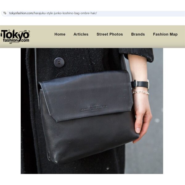 1546-Túi đeo chéo-JUNKO KOSHINO leather messenger bag-Đã sử dụng/Khá mới12