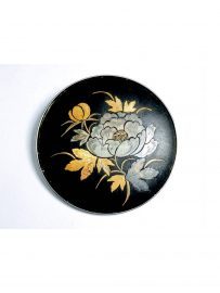 0980-Ghim cài áo-Vintage Japanese Damascene Floral Pin Brooch