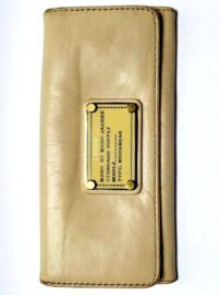 1756-Ví dài nữ-MARC JACOBS beige leather wallet