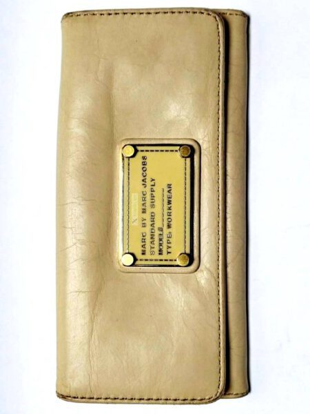 1756-Ví dài nữ-MARC JACOBS beige leather wallet0