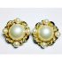 0988-Bông tai-Faux Pearl gold plated Earrings0