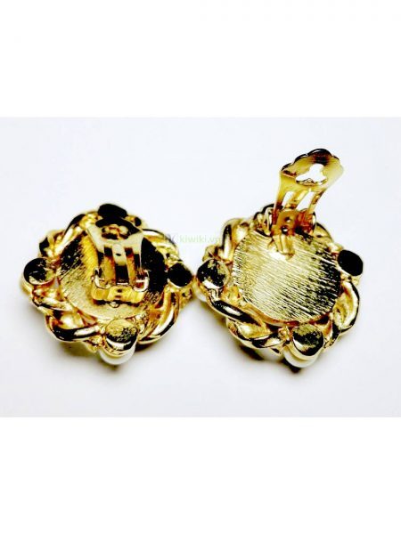0988-Bông tai-Faux Pearl gold plated Earrings1