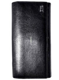 1663-Ví dài nữ-GUCCI Initial G black wallet