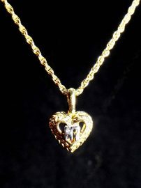 0767-Dây chuyền nữ-Nina Ricci heart pendant necklace