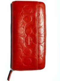 1667-Ví dài nữ-Coach signature embossed leather wallet