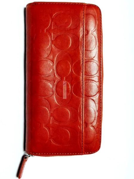 1667-Ví dài nữ-Coach signature embossed leather wallet0