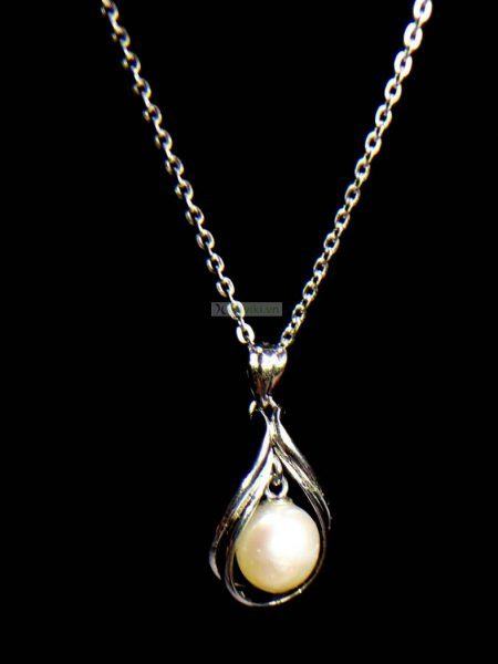 0773-Dây chuyền nữ-Sterling silver pearl necklace0