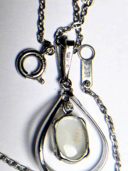 0777-Dây chuyền nữ-Opal silver necklace7
