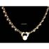0778-Dây chuyền nữ-Faux pearl and crystal gold plated necklace0
