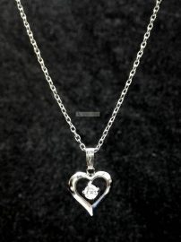 0780-Dây chuyền nữ-Stainless heart pendant necklace