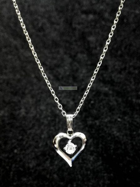 0780-Dây chuyền nữ-Stainless heart pendant necklace0