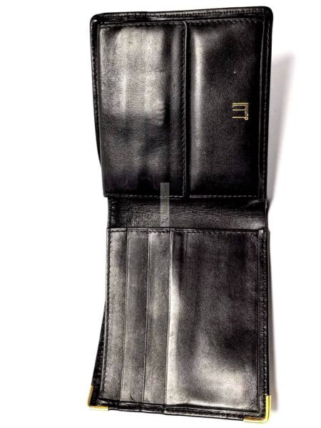 1673-Ví nam-DUNHILL Black Logo Hardware Bi-fold Leather wallet2