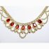 0784-Dây chuyền nữ-Bridal red tone necklace2