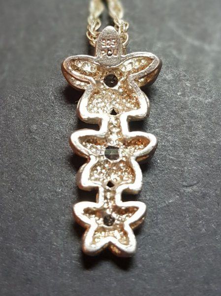 0772-Dây chuyền nữ-Silver triple plumeria necklace5