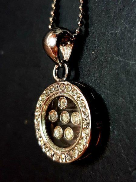 0786-Dây chuyền nữ-Floating crystal necklace3