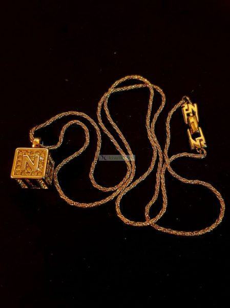 0760-Dây chuyền nữ-Nina Ricci cubic pendant necklace2