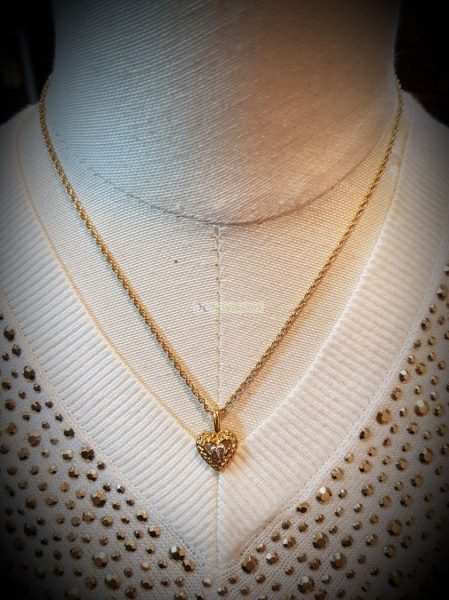 0767-Dây chuyền nữ-Nina Ricci heart pendant necklace5