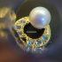0778-Dây chuyền nữ-Faux pearl and crystal gold plated necklace3