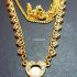 0778-Dây chuyền nữ-Faux pearl and crystal gold plated necklace2