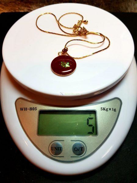 0788-Dây chuyền nữ-Red pendant necklace5