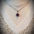 0787-Dây chuyền nữ-Amethyst rock silver plated necklace9