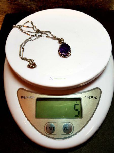 0774-Dây chuyền nữ-Amethyst pendant necklace6