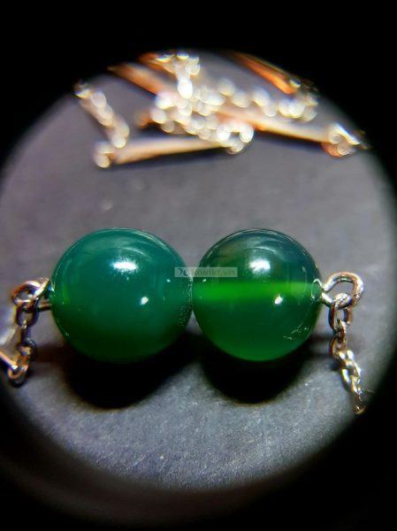 0792-Dây chuyền nữ-Green agate necklace2