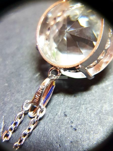 0798-Dây chuyền-Clear quartz necklace5
