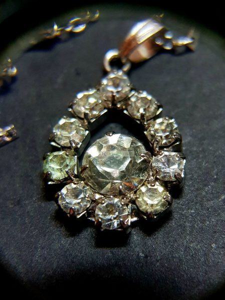 0795-Dây chuyền nữ-Crystal teardrop necklace2