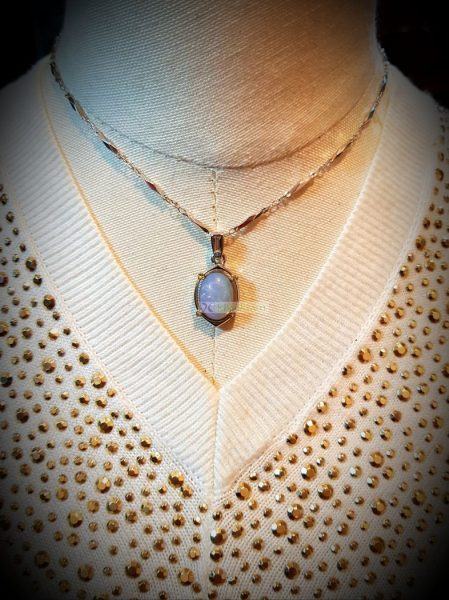 0785-Dây chuyền nữ-Faux opal necklace6