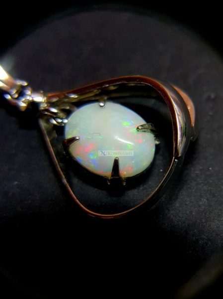 0777-Dây chuyền nữ-Opal silver necklace3
