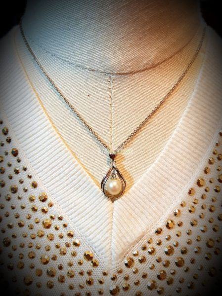 0773-Dây chuyền nữ-Sterling silver pearl necklace9